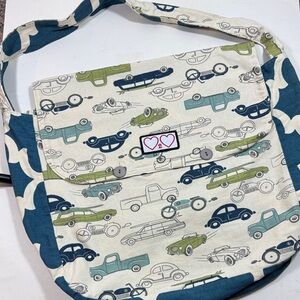 Vintage Car Print Shoulder Bag